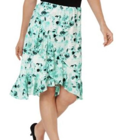 Kasper Chiffon Skirt - 16 - Picture 1 of 5